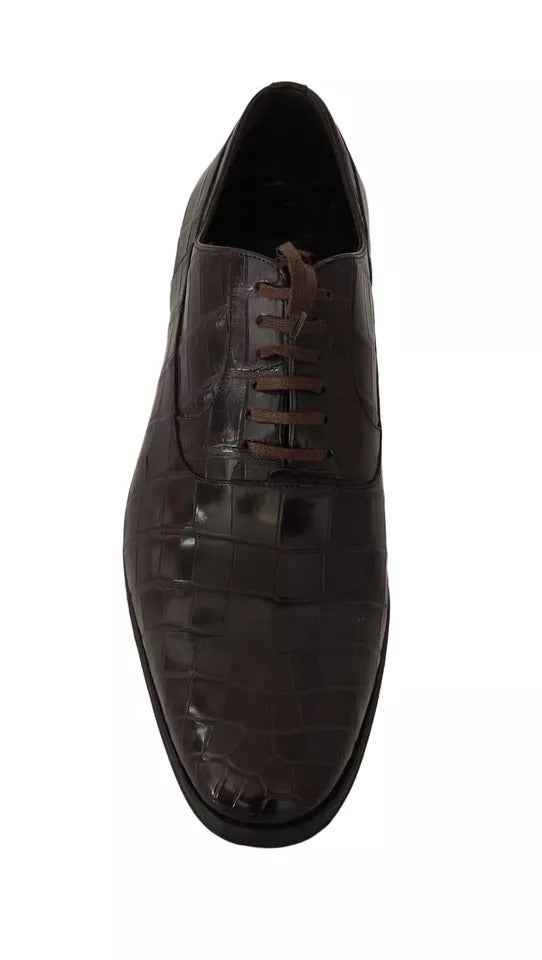 Brown Patterned Leather Dress Formal Shoes
