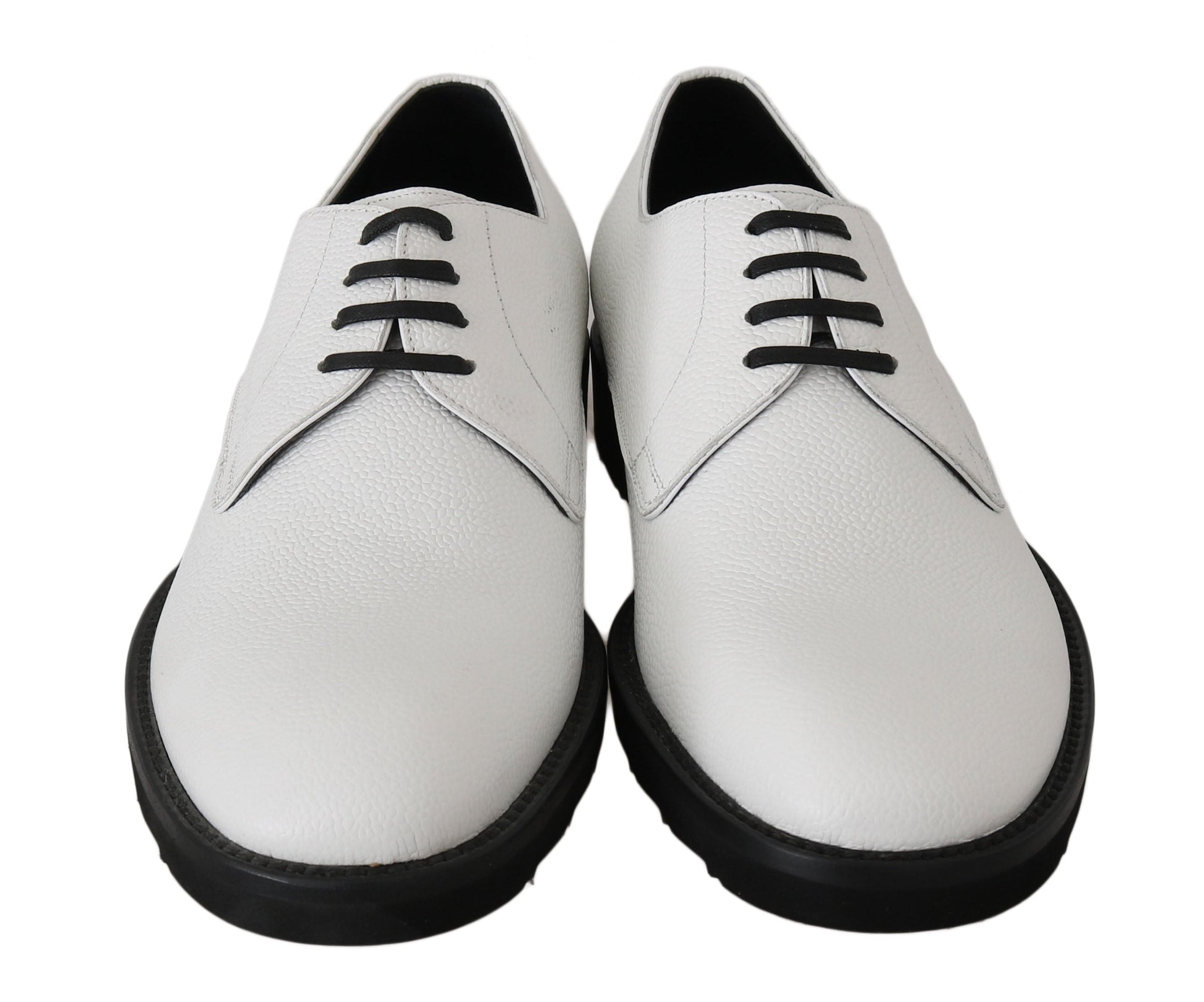 White Leather Derby Dress Formal Shoes Dolce & Gabbana