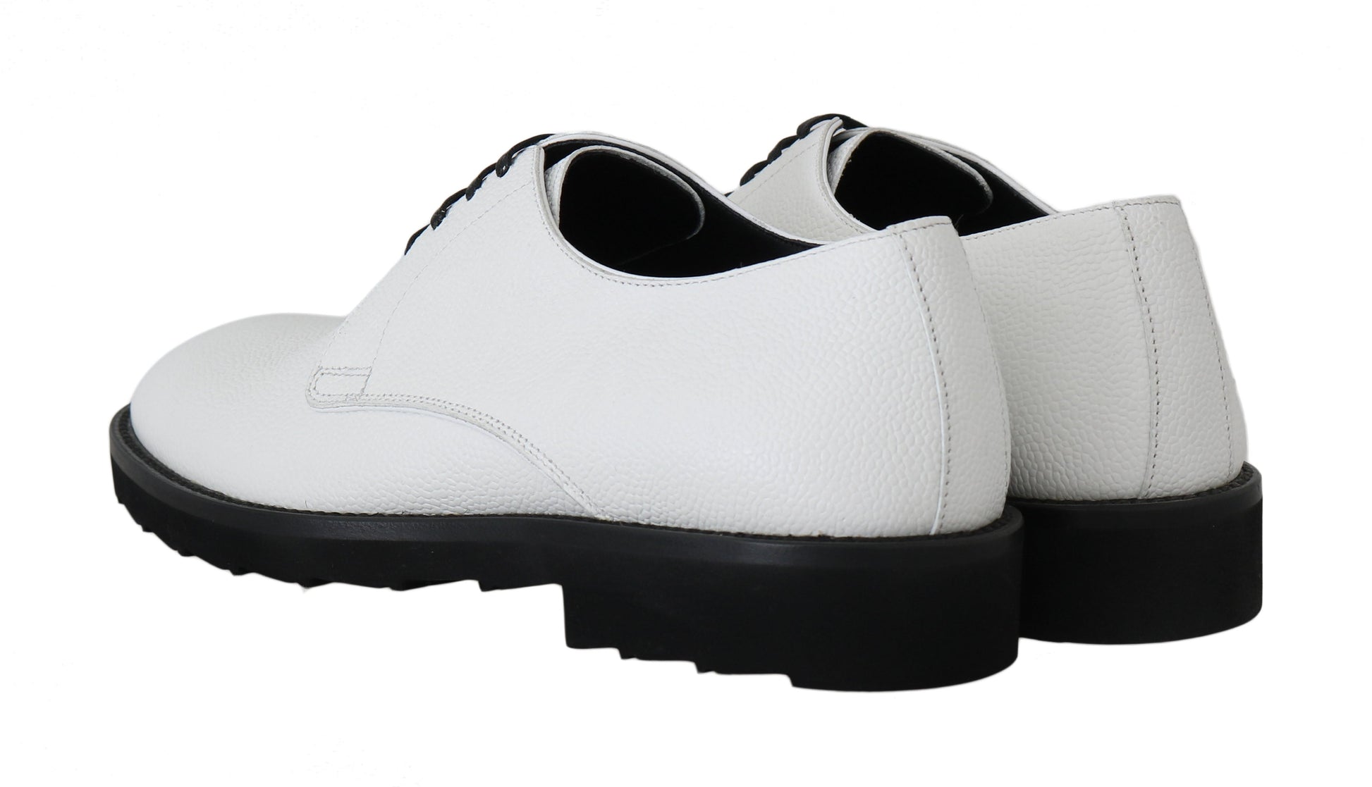 White Leather Derby Dress Formal Shoes Dolce & Gabbana