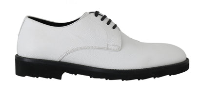 White Leather Derby Dress Formal Shoes Dolce & Gabbana