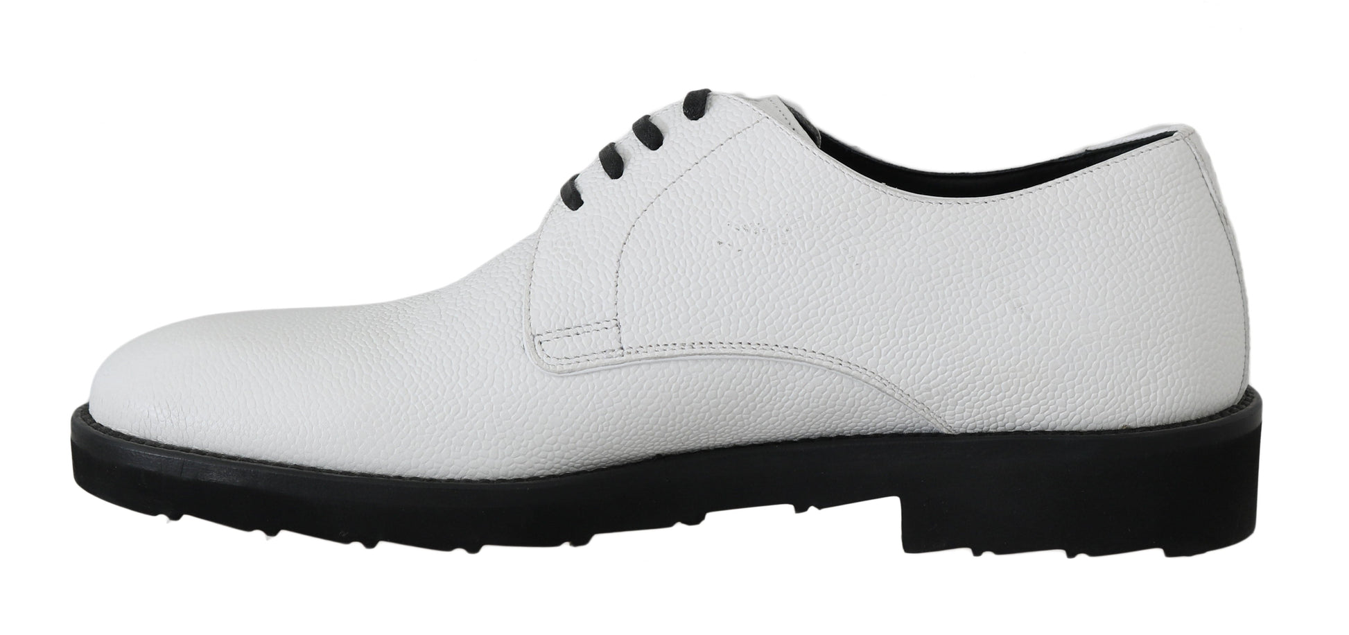 White Leather Derby Dress Formal Shoes Dolce & Gabbana