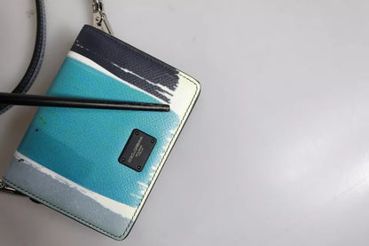 Multicolor Leather DG Logo Bifold Card Holder Wallet