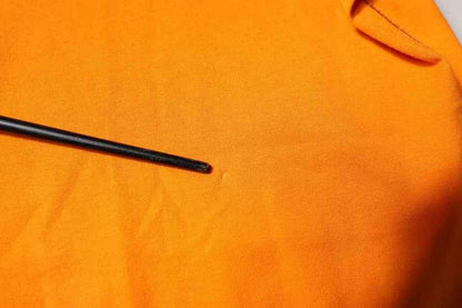 Orange Logo Cotton Crew Neck T-shirt