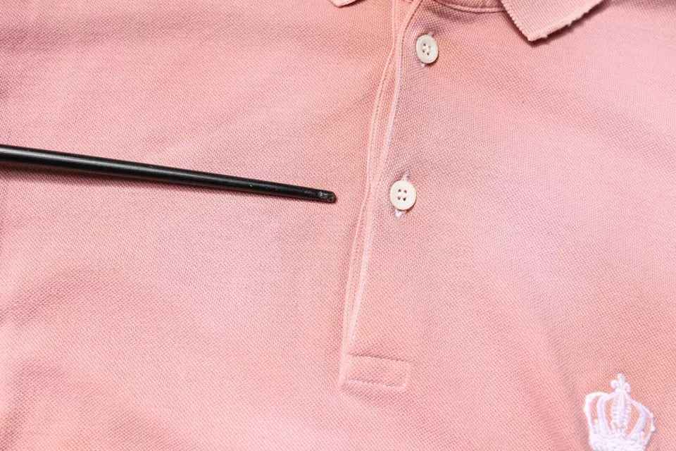 Pink Crown Collared Short Sleeve Polo T-shirt
