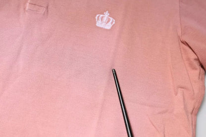 Pink Crown Collared Short Sleeve Polo T-shirt