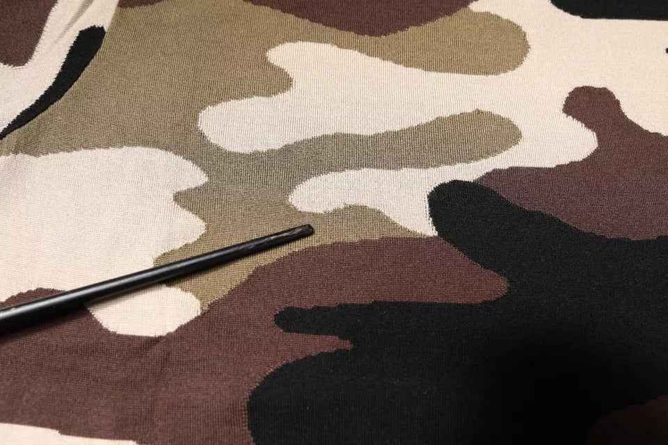 Multicolor Camouflage Collared Polo T-shirt