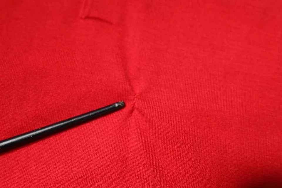 Red Cashmere Collared Pullover Sweater