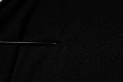 Black Logo Wool Crew Neck Pullover Sweater