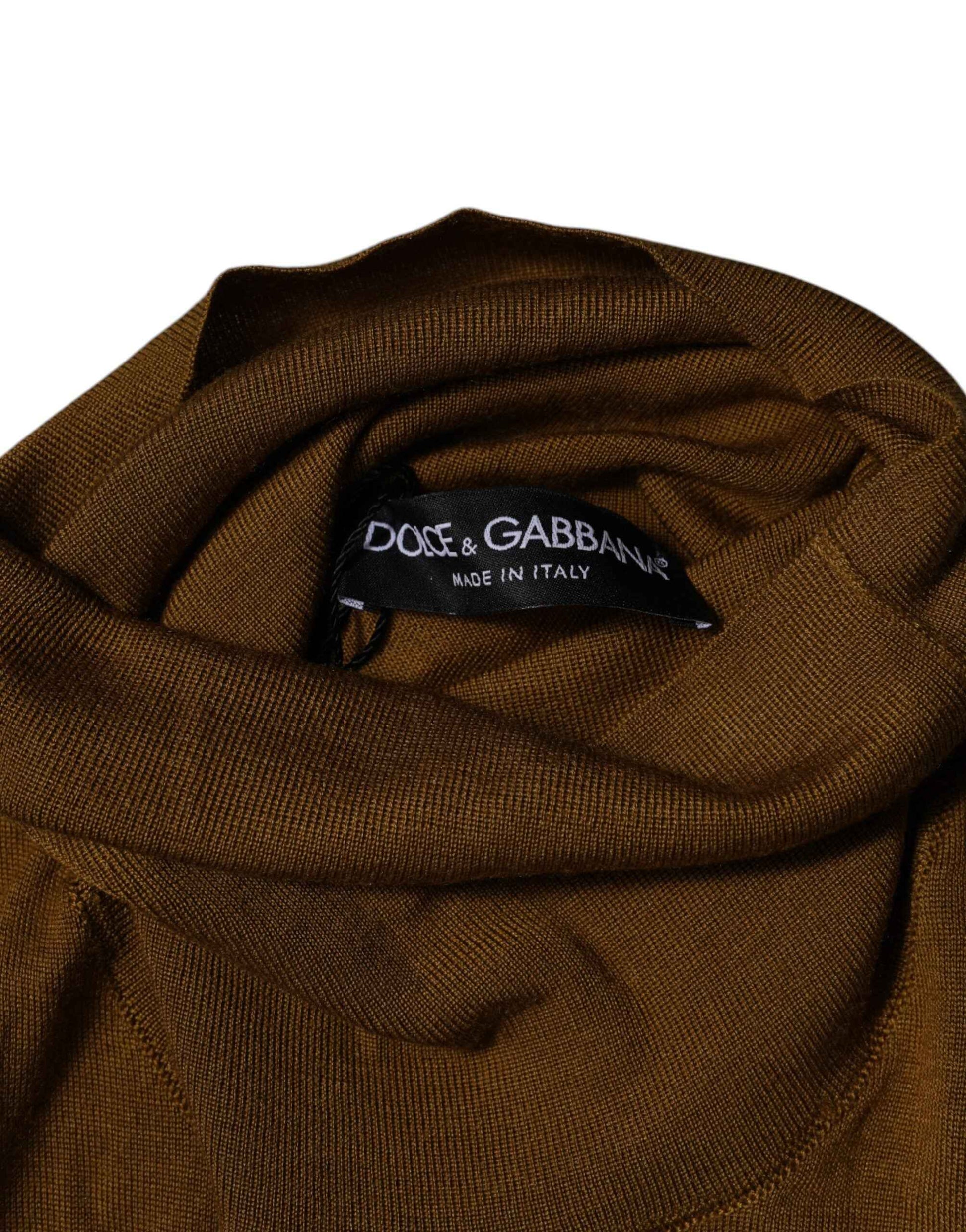 Brown Cashmere Turtleneck Pullover Sweater