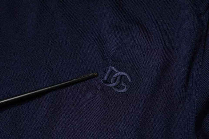 Blue DG Logo Wool Crew Neck Pullover Sweater