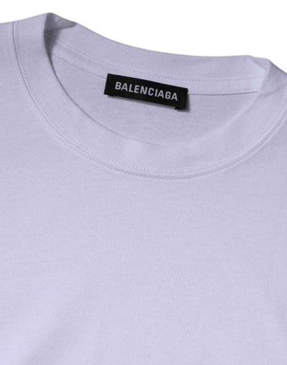 White Logo Cotton Jersey Crew Neck Short Sleeves T-shirt