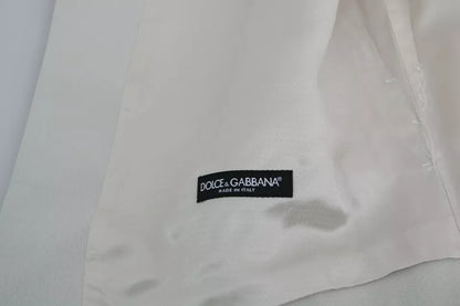 Off-White Cotton Silk Formal Coat Vest