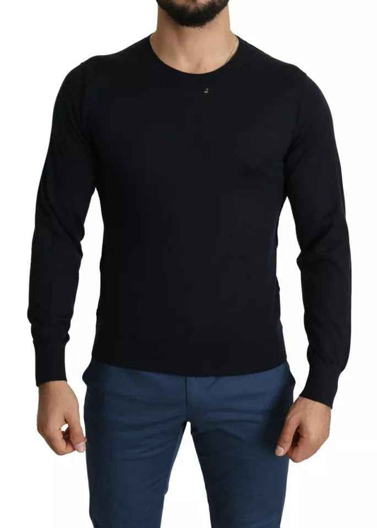 Black Cashmere Crew Neck Sweatshirt Sweater
