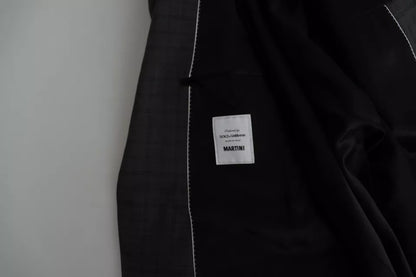 Gray Wool Men Formal 2 Piece MARTINI Suit