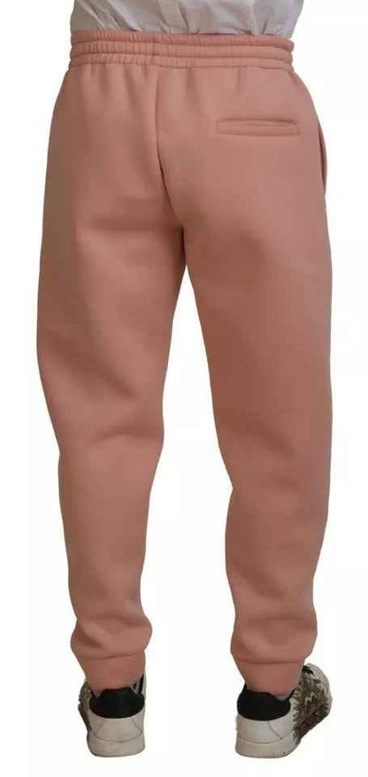 Pink Polyester Sweatpants Jogger Pants