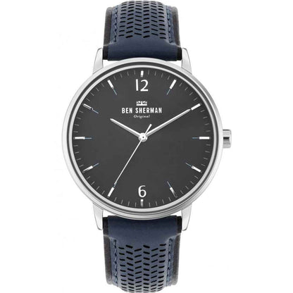 Blue Leather Dress Watch