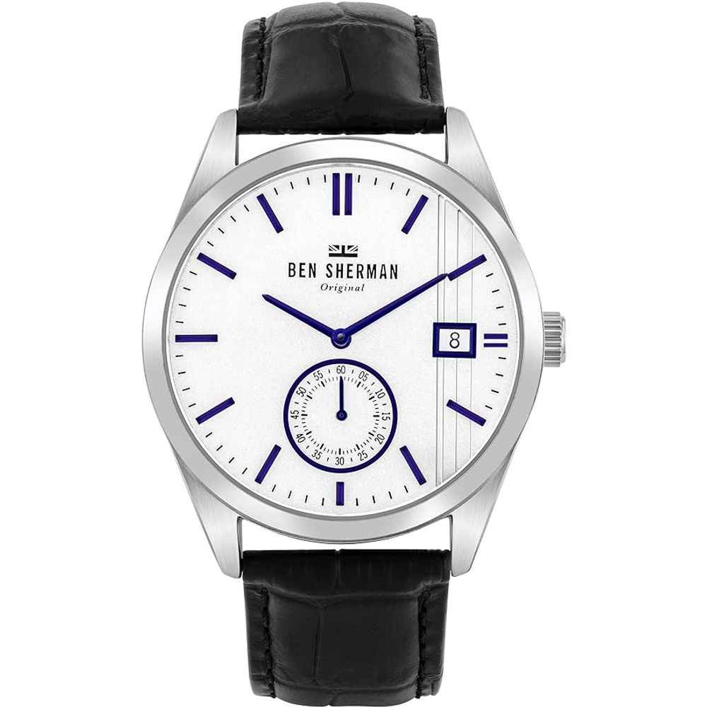 Black Leather Dress Watch