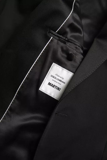 Black Wool Single Breasted MARTINI Blazerclothing