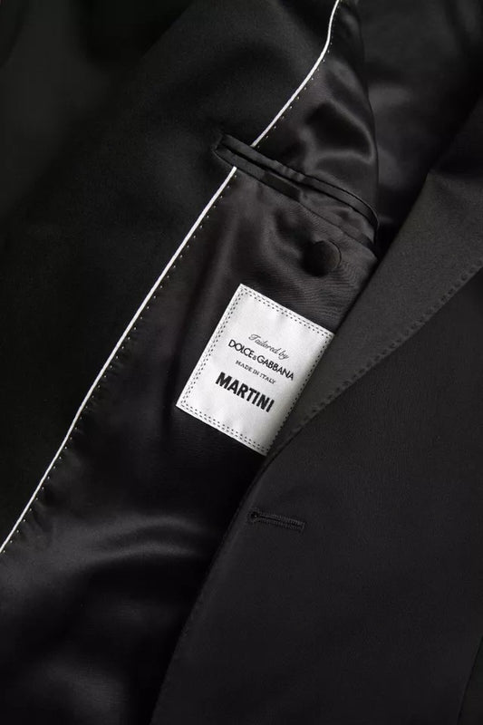 Black Wool Single Breasted MARTINI Blazerclothing