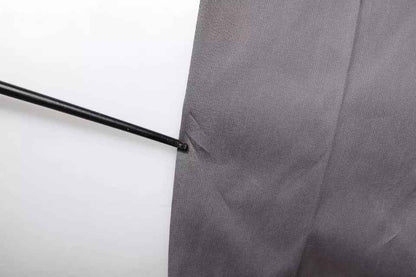Dark Gray Mid Waist Dress Pants