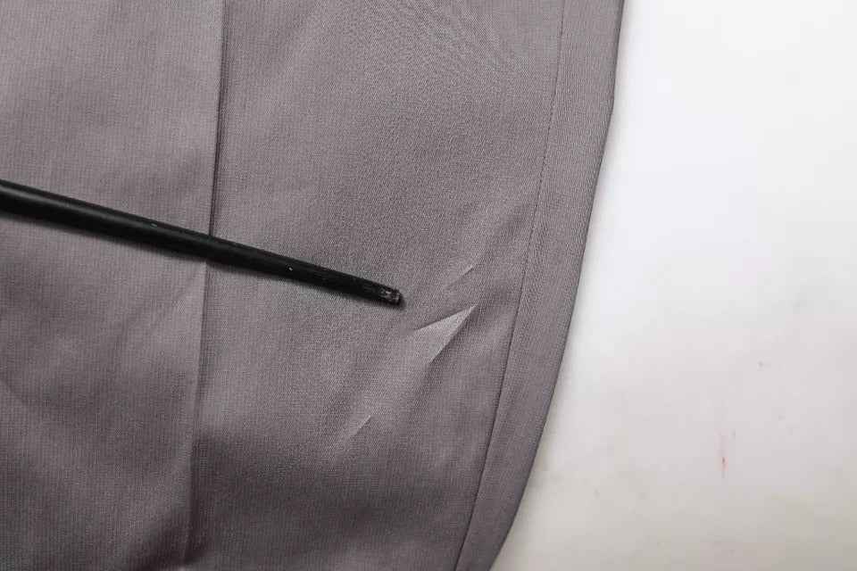 Dark Gray Mid Waist Dress Pants
