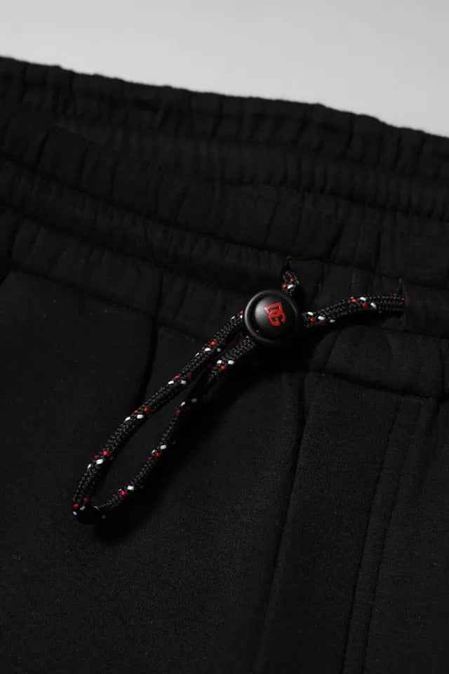 Black Logo Patch CottonJogger Sweatpants Pants