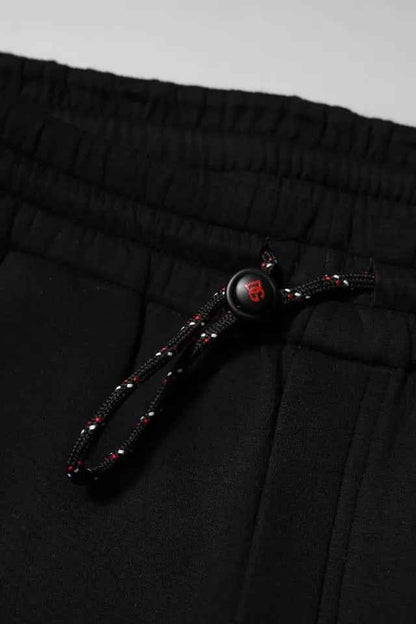 Black Logo Patch CottonJogger Sweatpants Pants