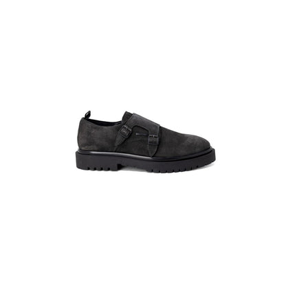 Black Leather Flat Boots