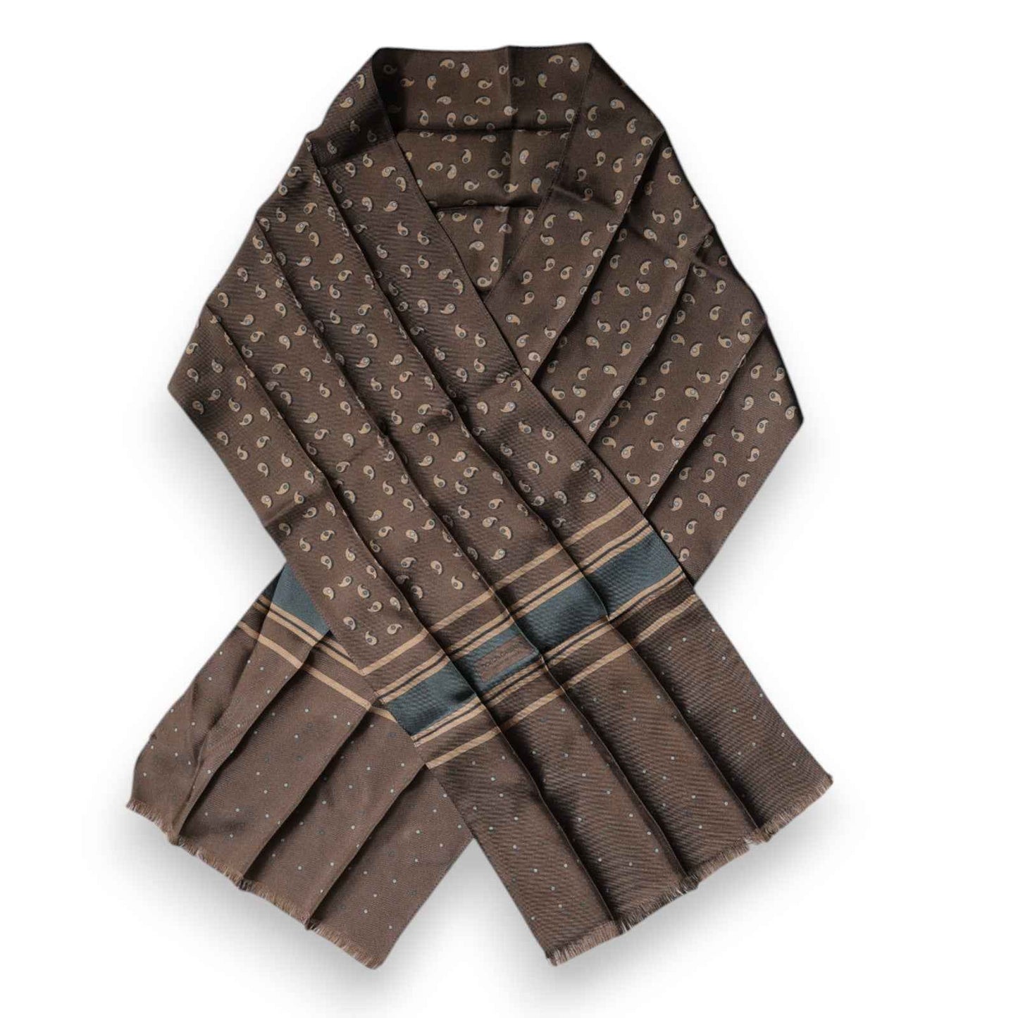 Brown Fantasy Silk Neck Wrap Shawl Scarf