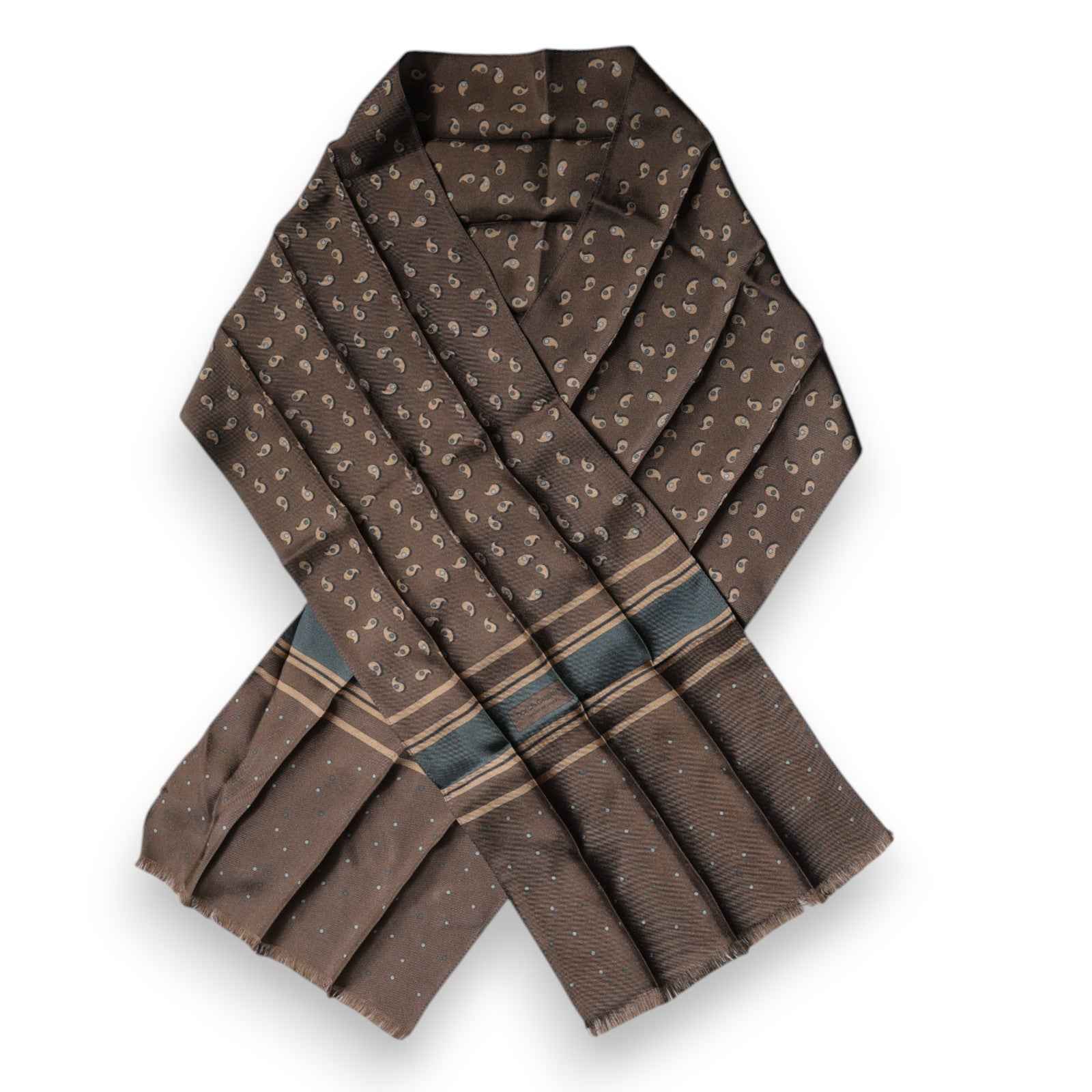 Brown Fantasy Silk Neck Wrap Shawl Scarf