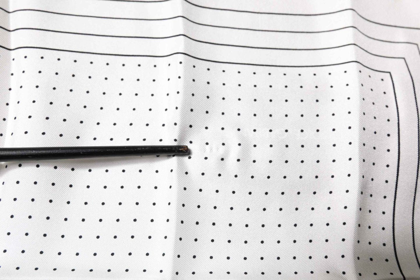 White Polka Dots Square Handkerchief Scarf