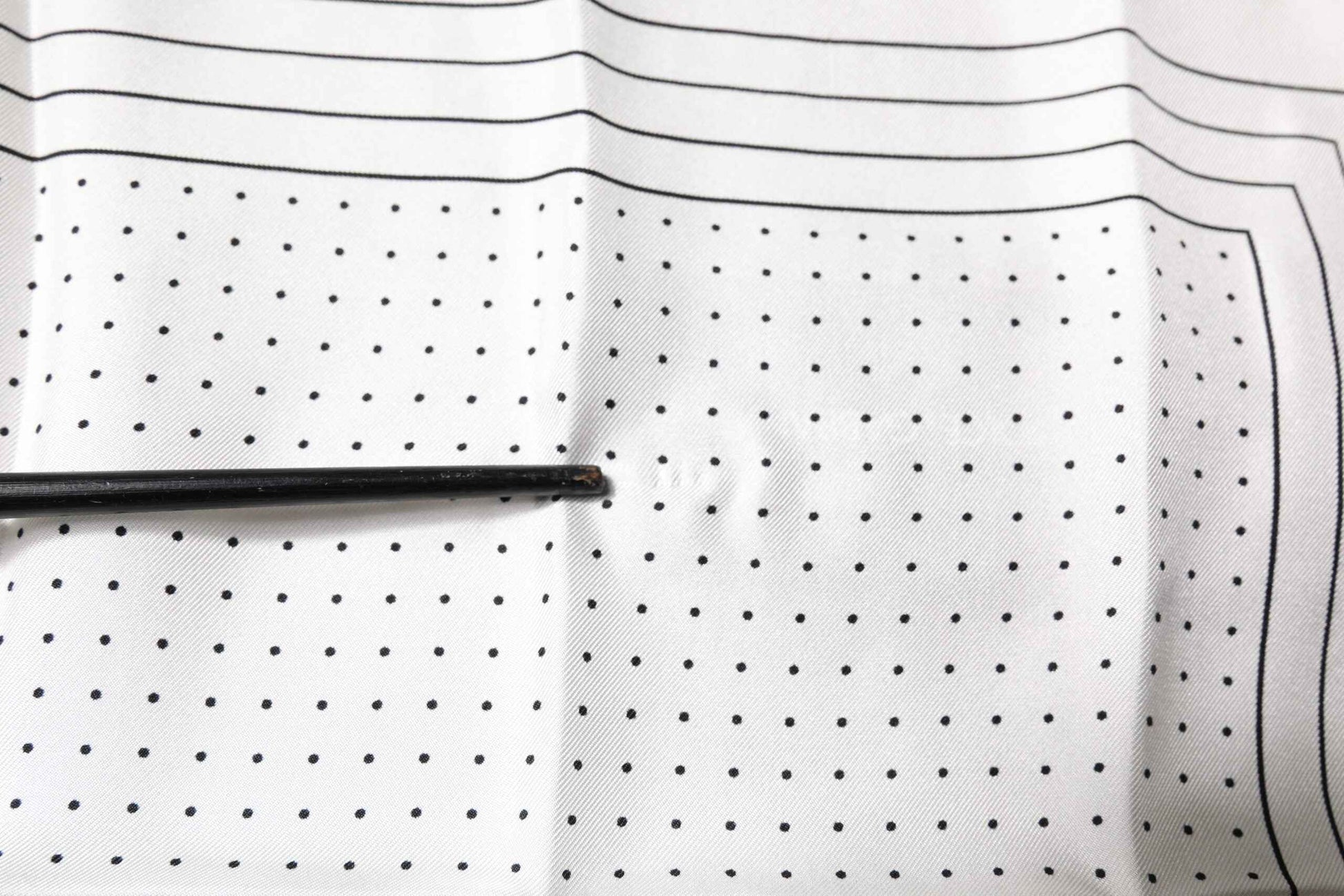 White Polka Dots Square Handkerchief Scarf