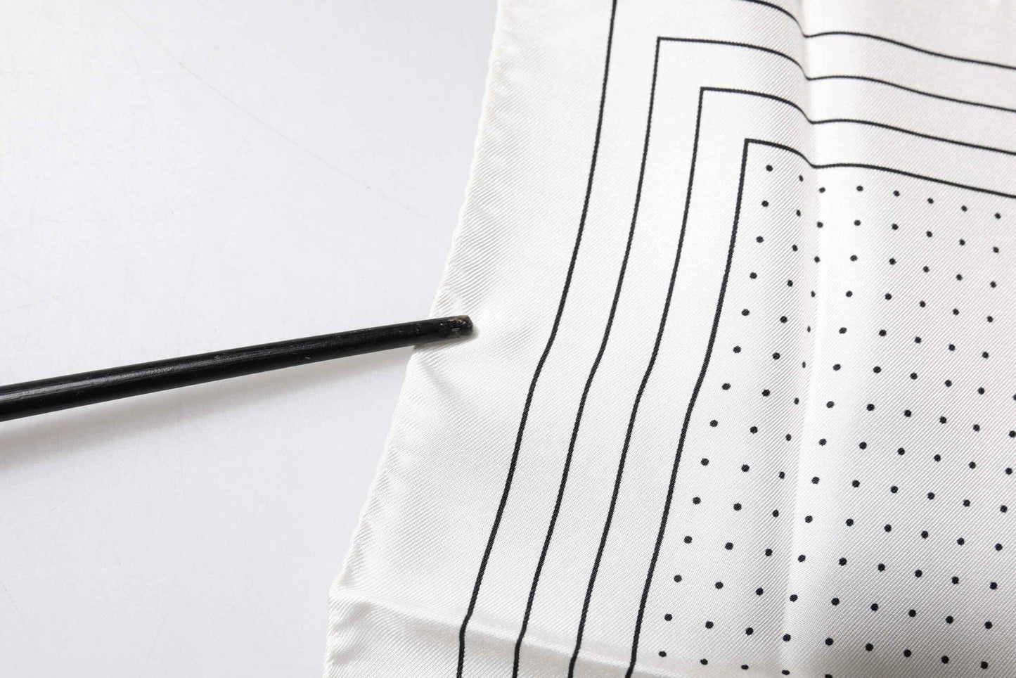 White Polka Dots Square Handkerchief Scarf