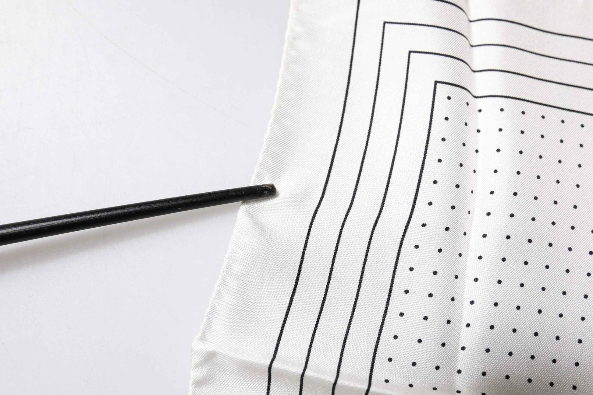 White Polka Dots Square Handkerchief Scarf