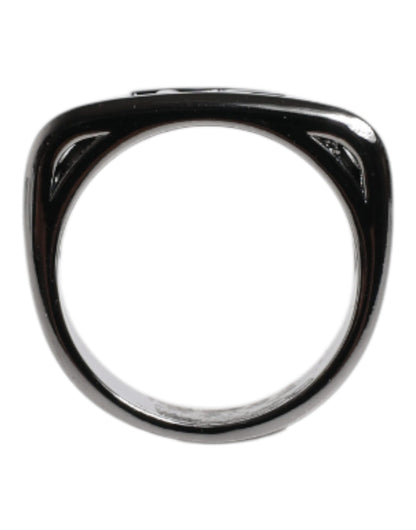Silver Tone Brass Anello DG Logo Ring