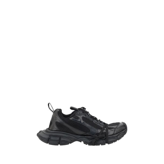 Black Polyethylene Athletic Sneakers