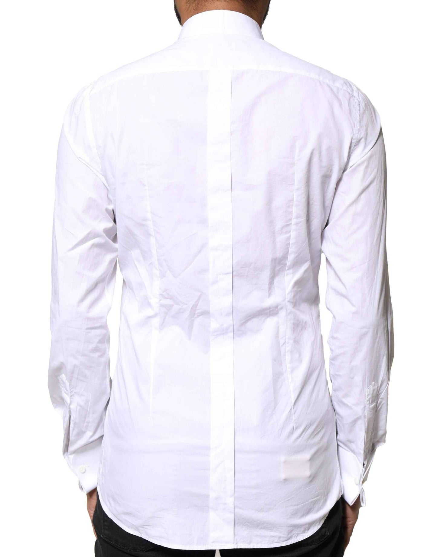 White GOLD CottonPoplin Bib Formal Dress Shirt