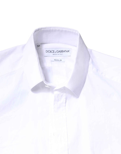 White GOLD Cotton Long Sleeves Dress Shirt