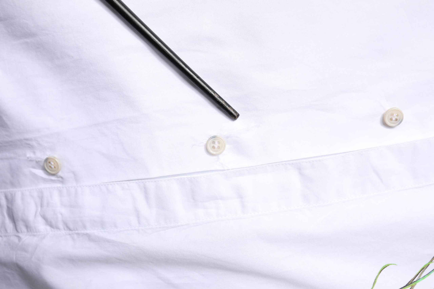 White Cotton Peacock Feather GOLD Formal Shirt