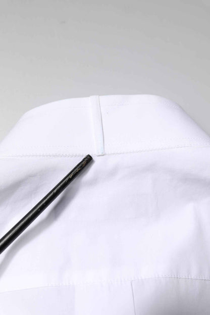 White GOLD Cotton Poplin Bib Formal Men Dress Shirt