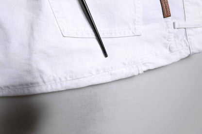 White Cotton Straight Men Denim Jeans
