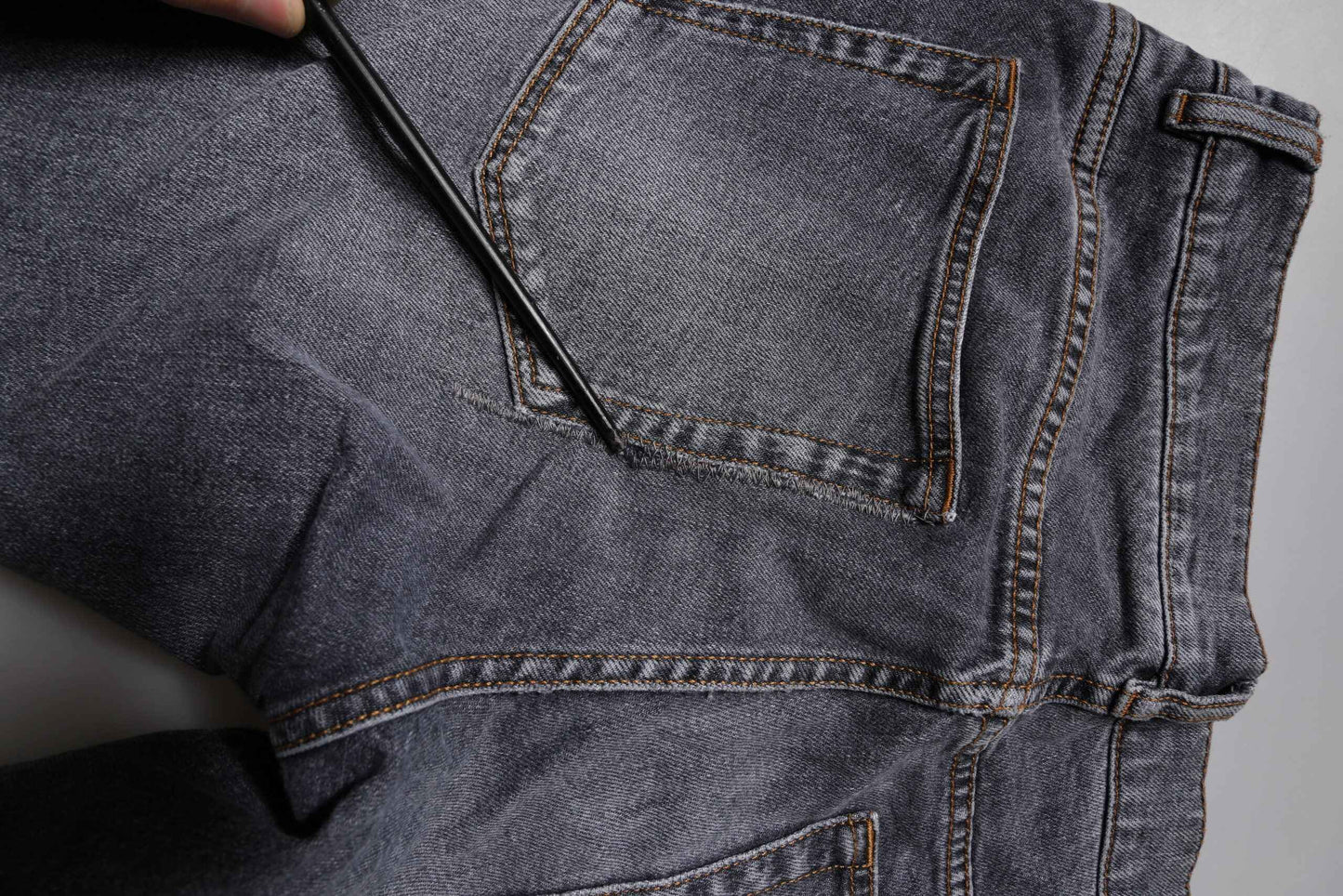 Dark Gray Cotton Stretch Skinny Denim Jeans