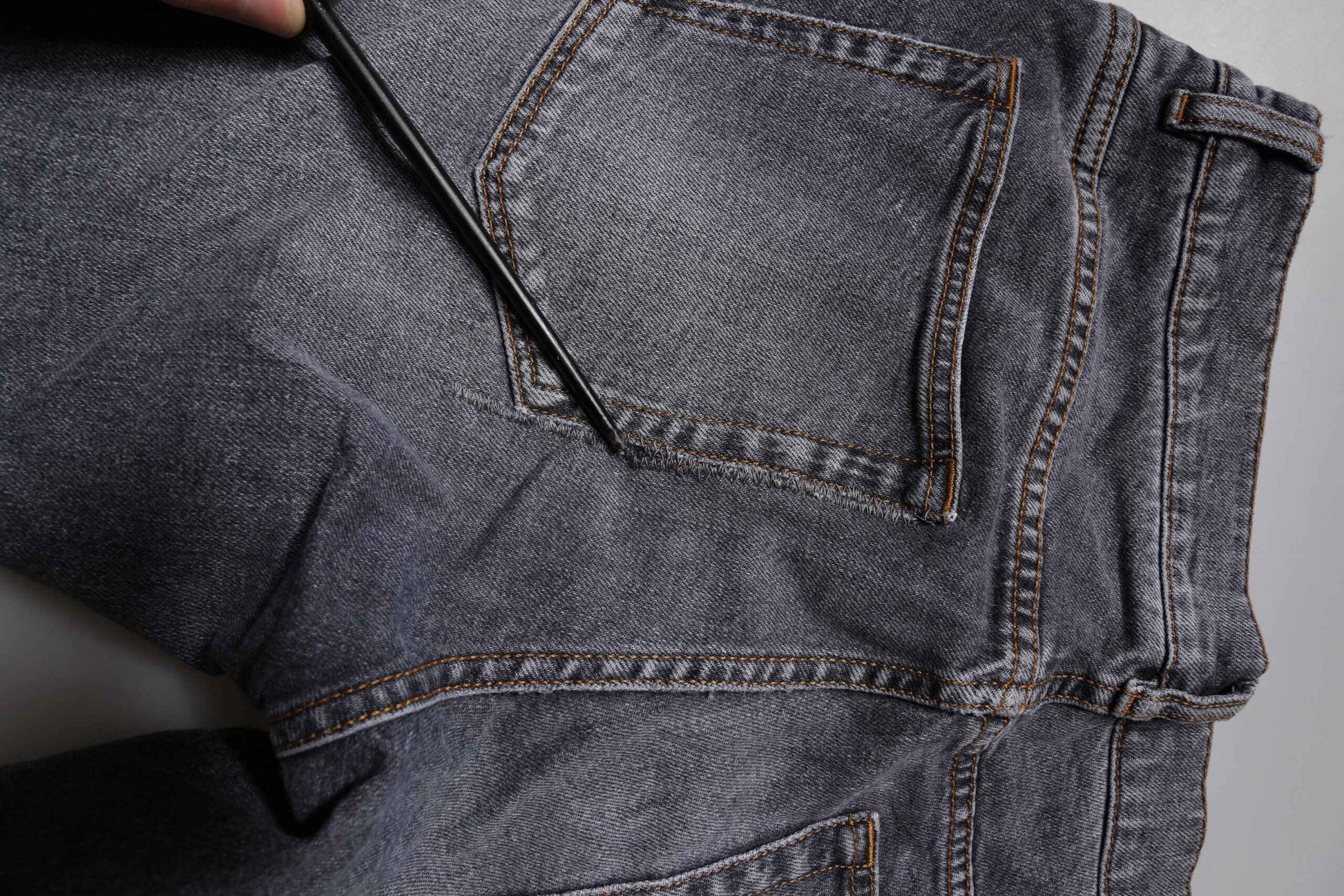 Dark Gray Cotton Stretch Skinny Denim Jeans