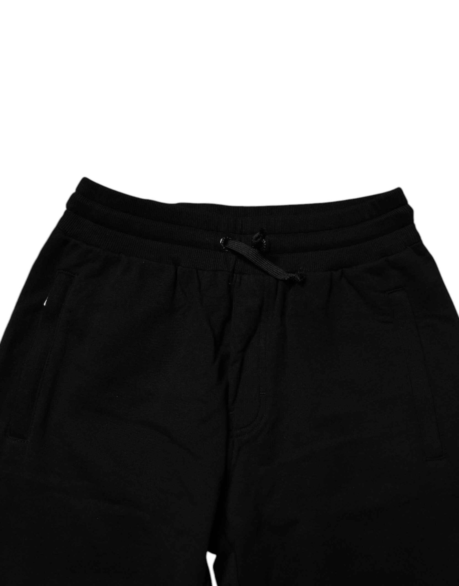 Black Cotton Jogger Sweatpants Pants