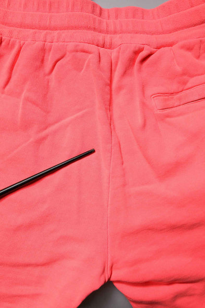 Neon Red Cotton Jogger Men Sweatpants Pants