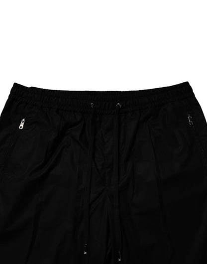 Black Cotton Men Jogger Sweatpants Pants