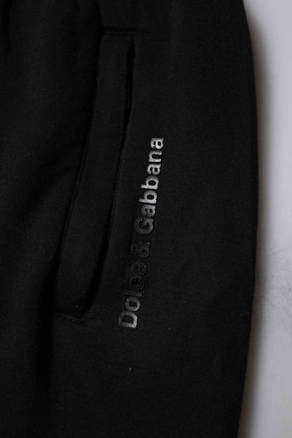 Black Cotton Blend Men Jogger Sweatpants Pants