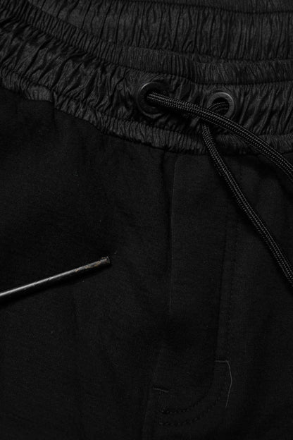 Black Cotton Blend Men Jogger Sweatpants Pants