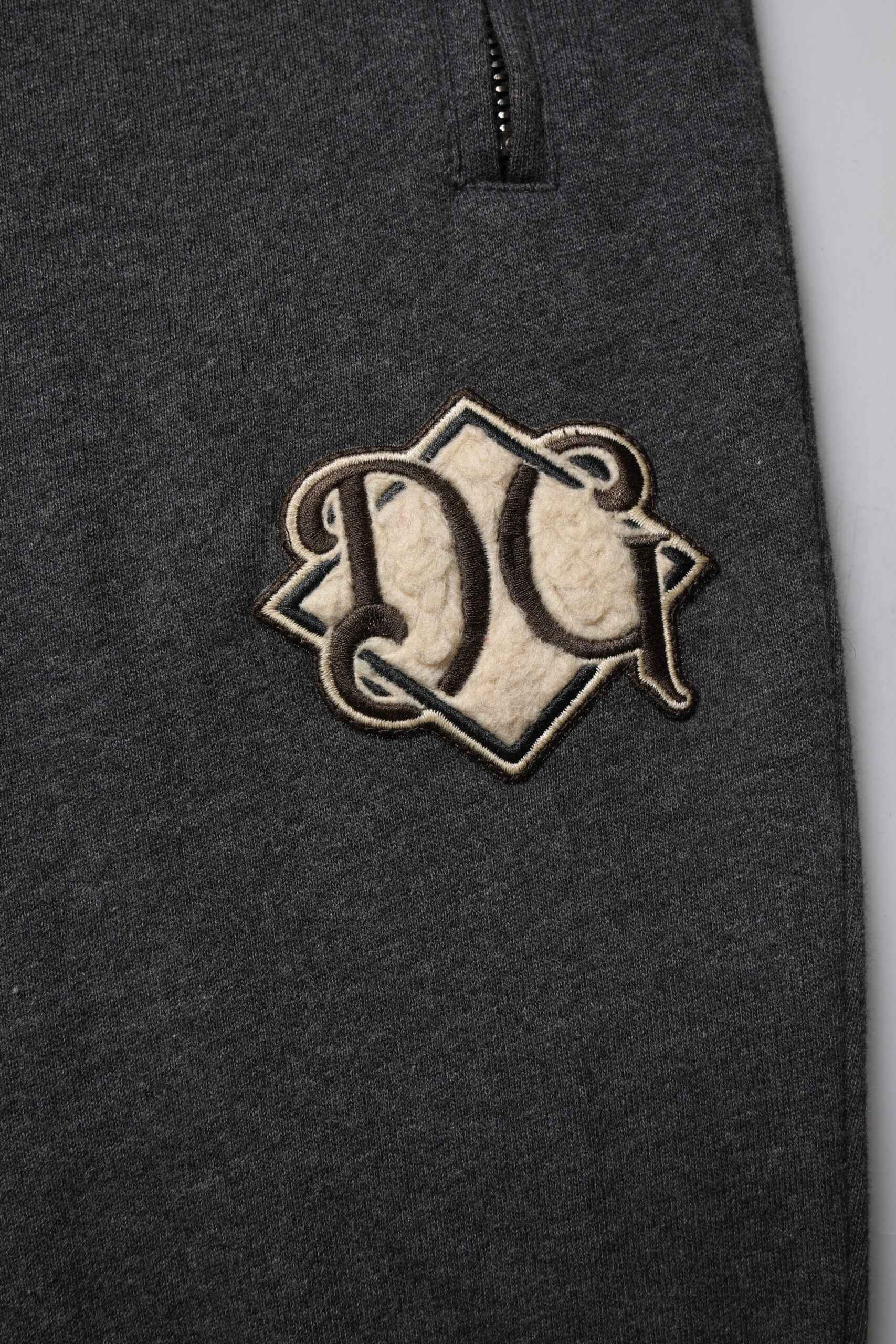 Dark Gray Logo Cotton Jogger Sweatpants Pants