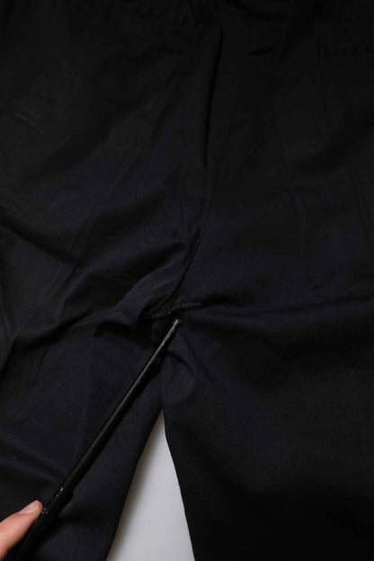 Black Cotton Stretch Skinny Dress Formal Pants